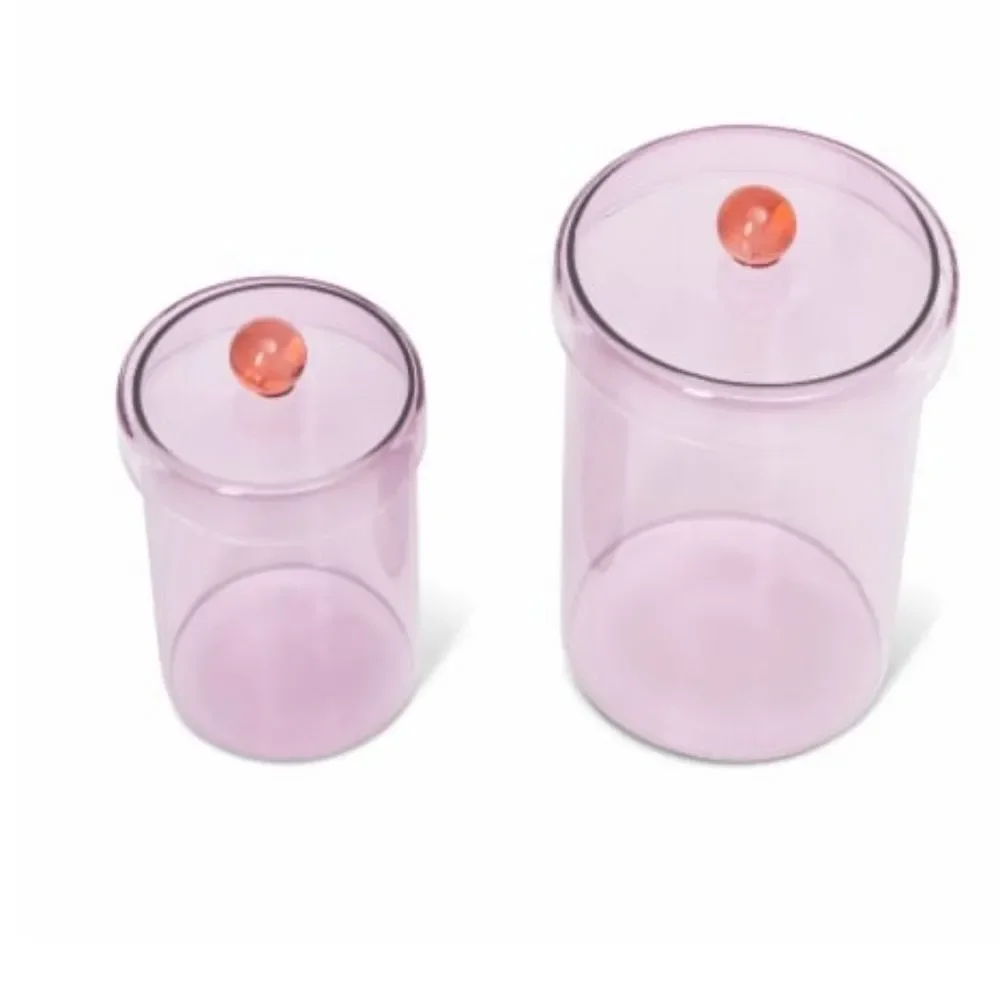 Core‎ Kitchen 2-PC Glass Canister Set- Pink
